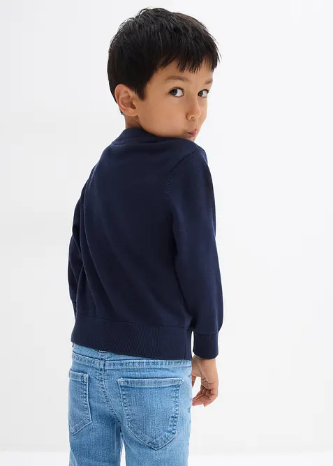 Finstickad tröja av ren bomull, bonprix