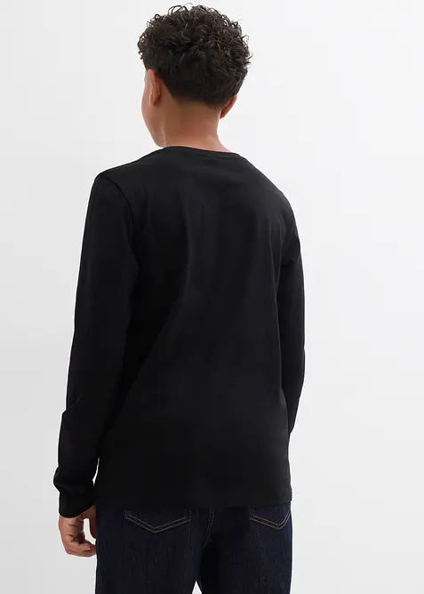 Långärmad T-shirt i ren ekologisk bomull, bonprix