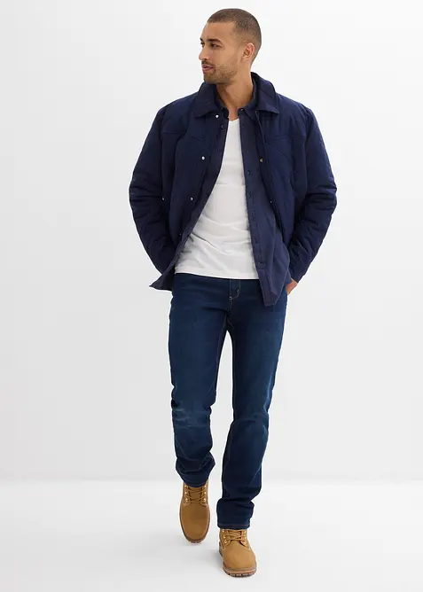 Flanellskjorta i ren bomull med axelslejfar, bonprix