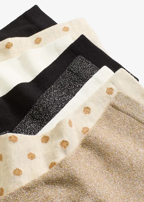 Strumpor med Lurex och ekologisk bomull (8-pack), bonprix