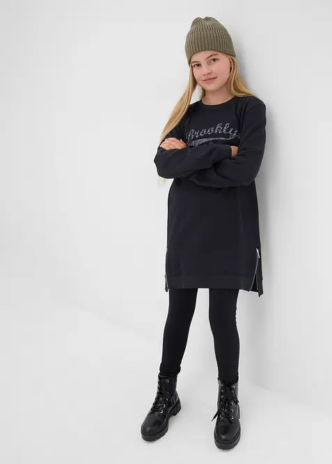 Jerseyklänning i ren ekologisk bomull för barn, bonprix