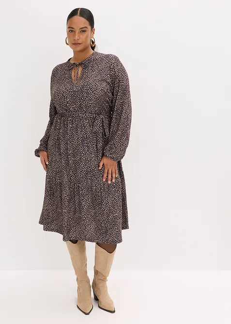 Mellanlång jerseyklänning, bonprix