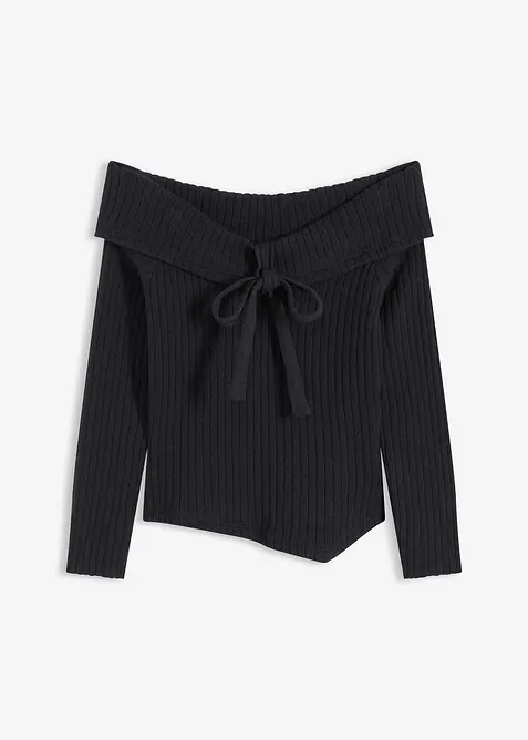 Ribbstickad tröja, bonprix