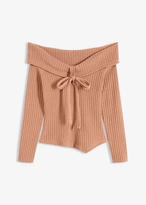 Ribbstickad tröja, bonprix