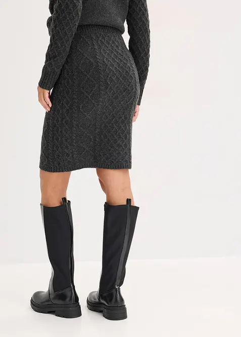 Stickad kjol, bonprix