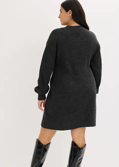 Stickad klänning, bonprix