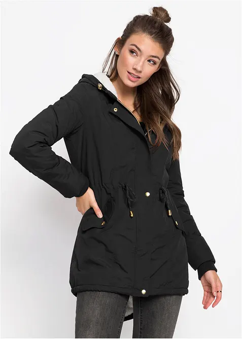 Parkas med teddyfoder, bonprix