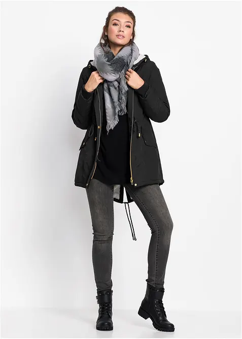 Parkas med teddyfoder, bonprix