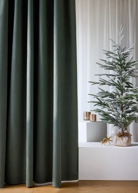 M&ouml;rkl&auml;ggande gardinl&auml;ngd med foder, &auml;ven extra l&aring;ng (1-pack), bonprix