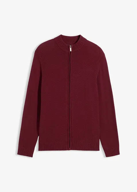 Finstickad cardigan av bomull, bonprix