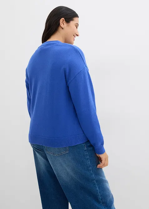 Oversizetröja av ren bomull, bonprix