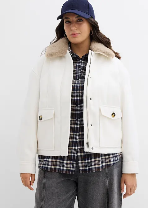 Vinterjacka i ullig stil, bonprix