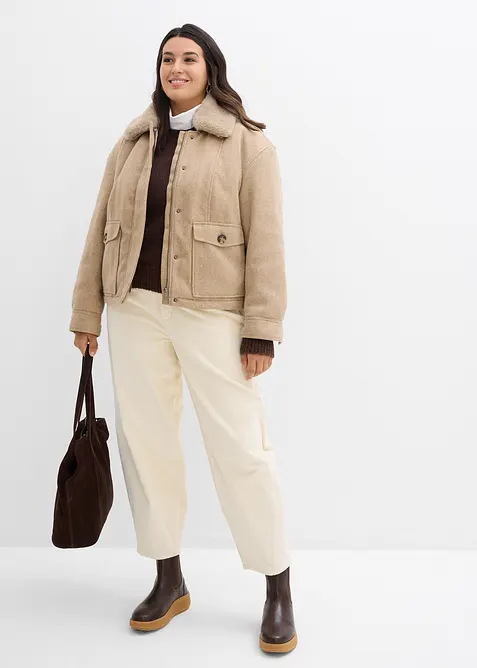 Vinterjacka i ullig stil, bonprix