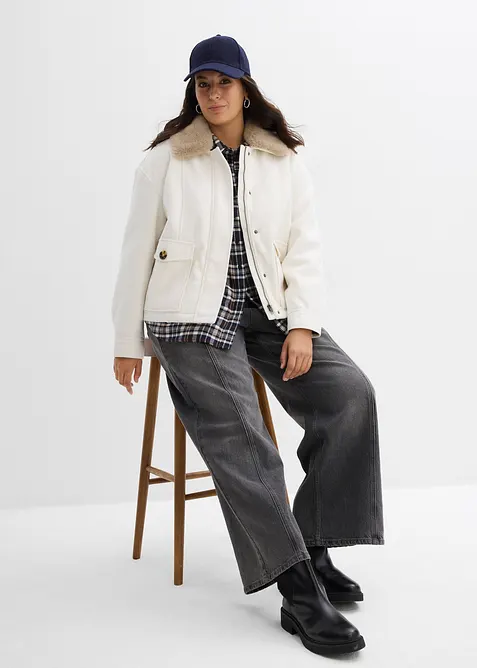 Vinterjacka i ullig stil, bonprix