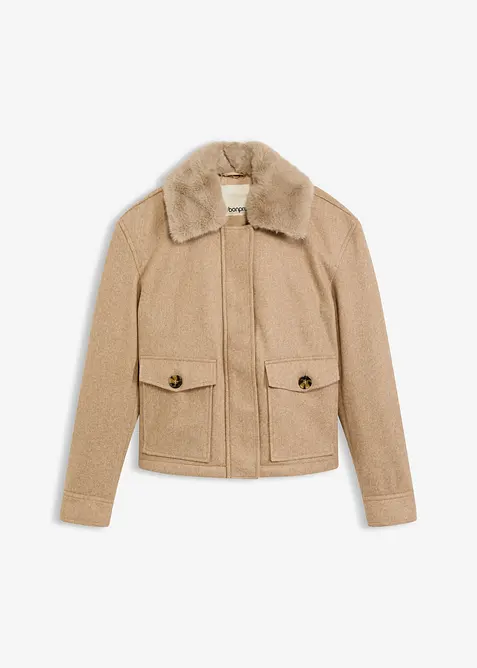 Vinterjacka i ullig stil, bonprix