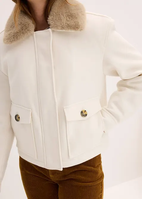 Vinterjacka i ullig stil, bonprix