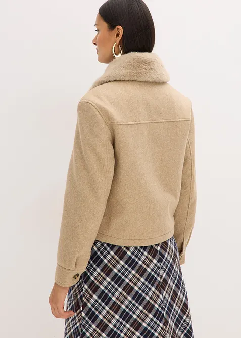 Vinterjacka i ullig stil, bonprix