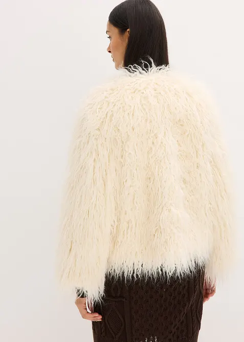 Oversizejacka i pälsimitation, bonprix