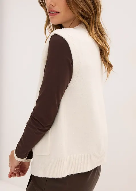 Stickad väst, bonprix