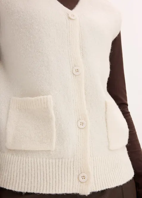 Stickad väst, bonprix