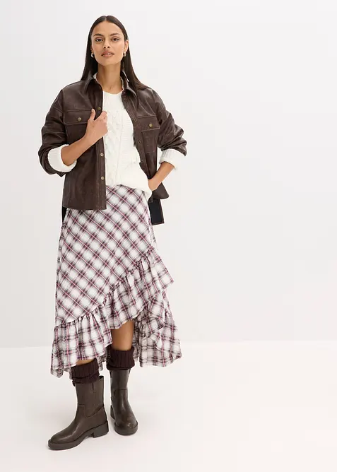 Oversizetröja med fransar, bonprix