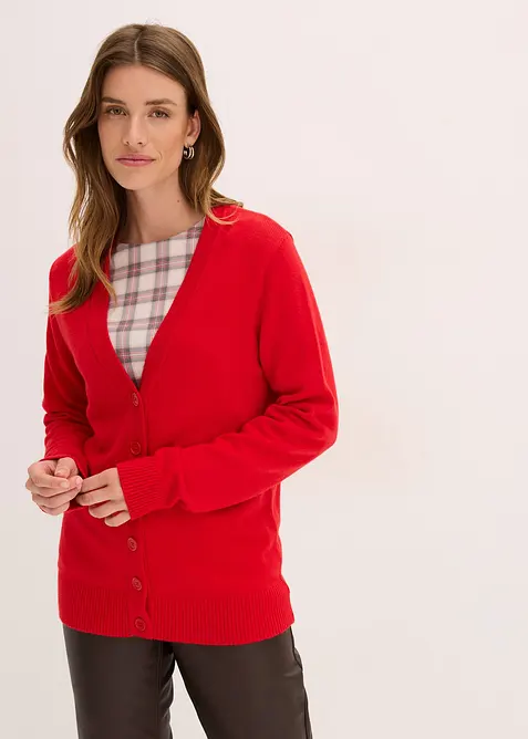 Cardigan i mjuk viskosmix, bonprix