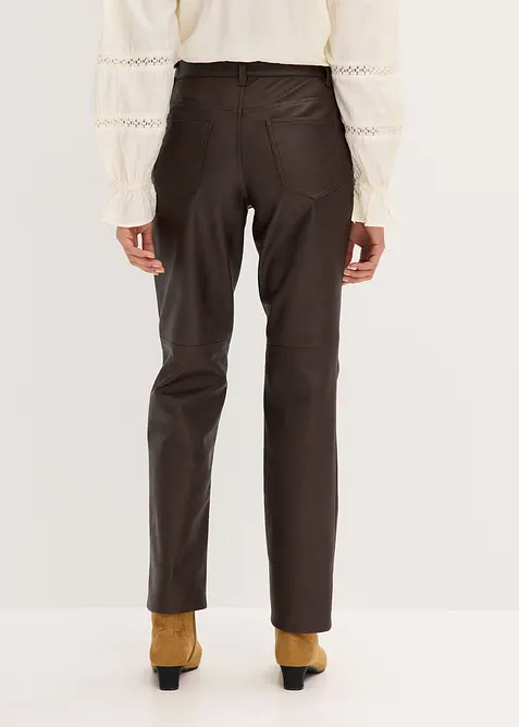 Byxa i skinnimitation med used-look, bonprix