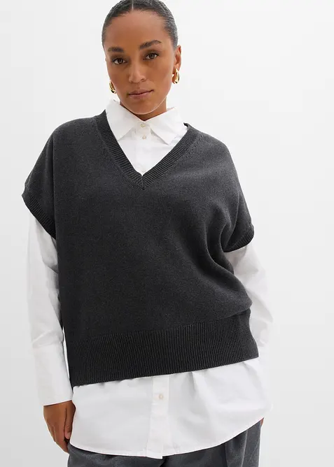 Slipover av ren bomull, bonprix