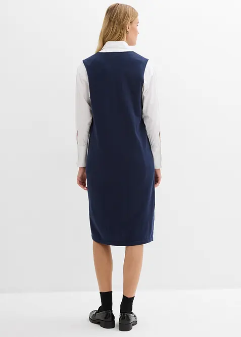 Stickad klänning i bomull, bonprix