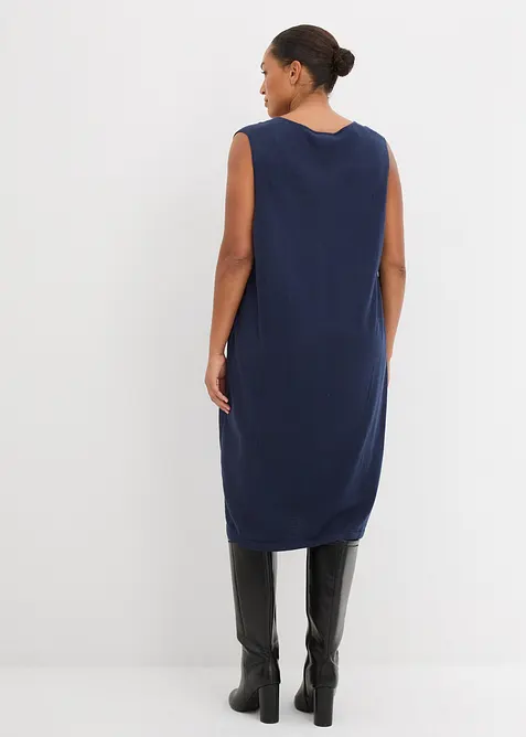 Stickad klänning i bomull, bonprix