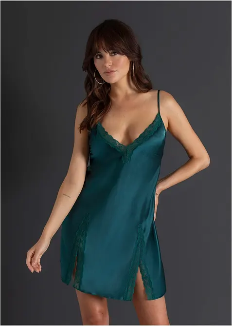 Negligé i satin, bonprix