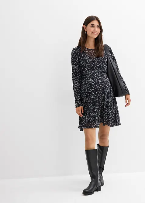 Mamma-/amningsklänning med sött blommönster, bonprix