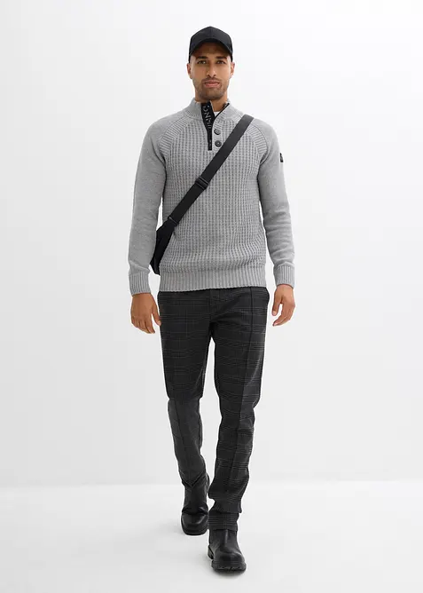 Tröja med ståkrage, med återvunnen bomull, bonprix