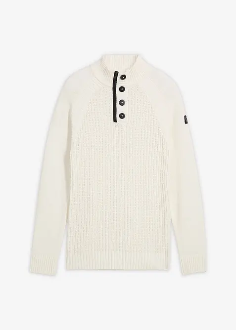 Tröja med ståkrage, med återvunnen bomull, bonprix