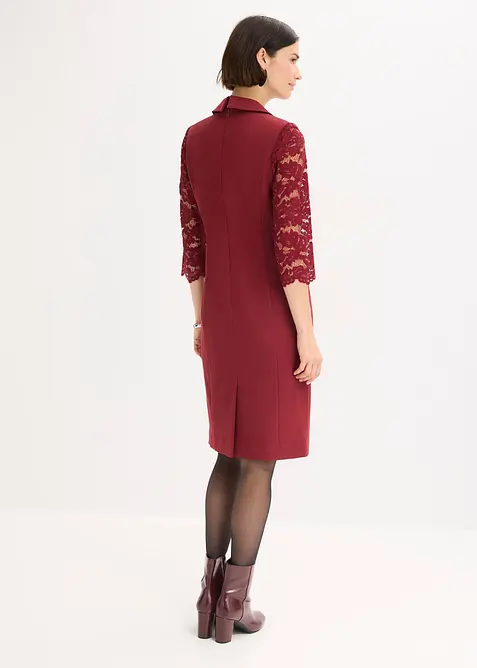 Kavajklänning med spetsärmar, bonprix