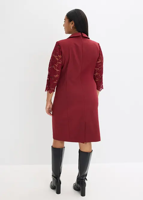 Kavajklänning med spetsärmar, bonprix