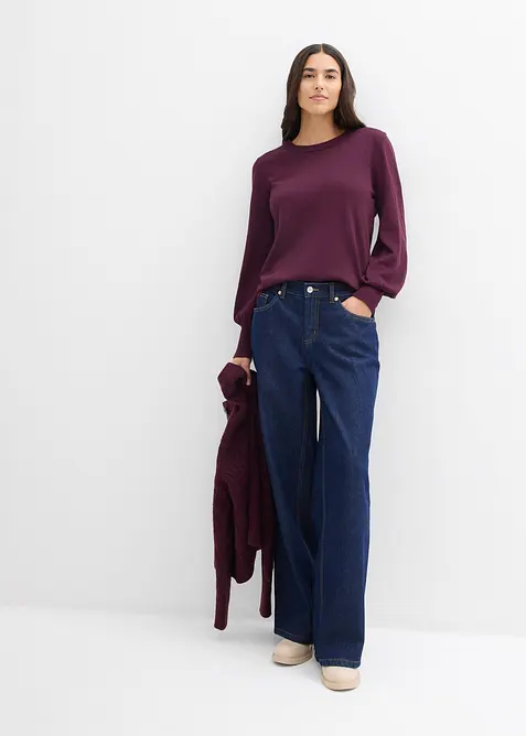 Tröja med ballongärmar, bonprix