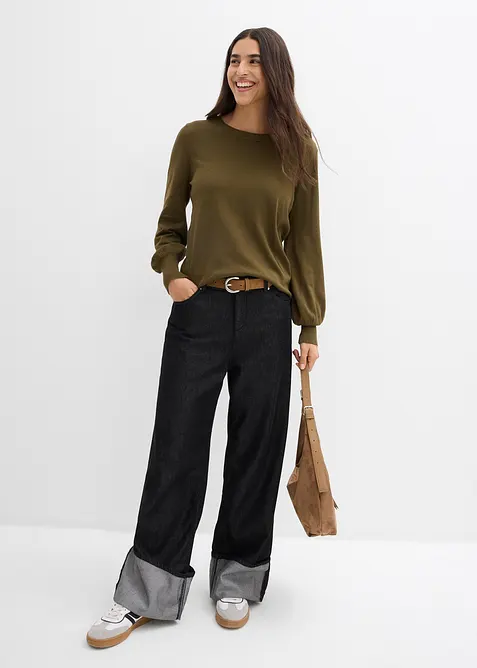 Tröja med ballongärmar, bonprix