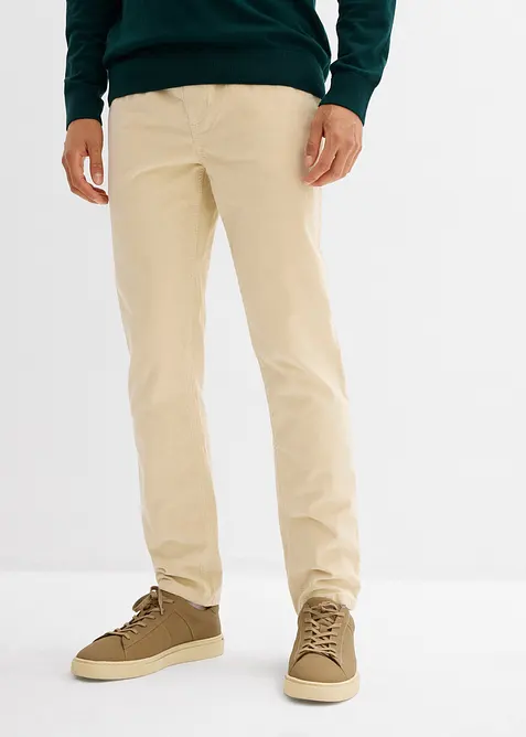 Dra-på-byxa i manchester, normal passform, raka ben, bonprix