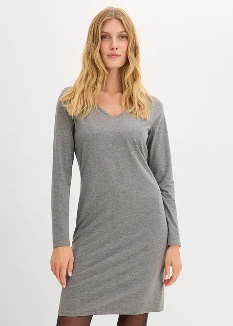 Jerseyklänning i viskos (2-pack), bonprix