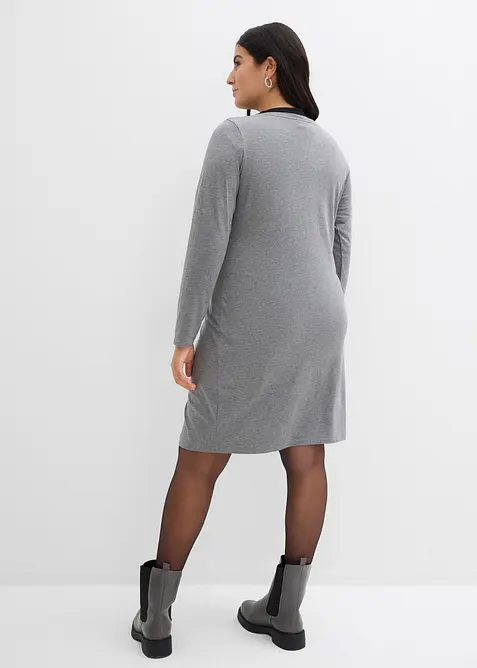 Jerseyklänning i viskos (2-pack), bonprix