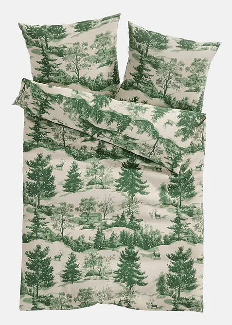 S&auml;ngkl&auml;der med  skogsmotiv, bonprix