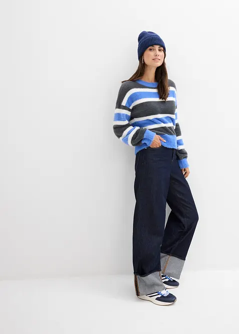 Stickad tr&ouml;ja i oversizemodell, bonprix