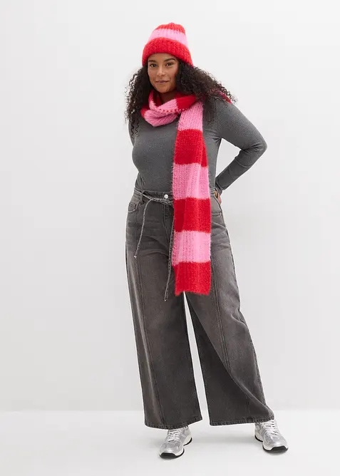 Ribbstickad termotopp, bonprix