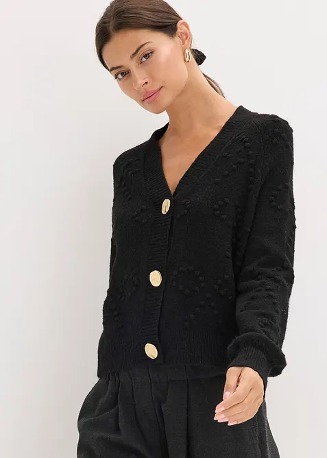 Strukturmönstrad cardigan, bonprix
