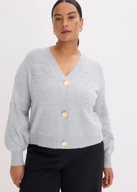 Strukturmönstrad cardigan, bonprix