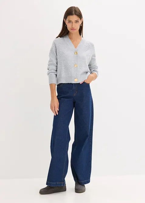 Strukturmönstrad cardigan, bonprix