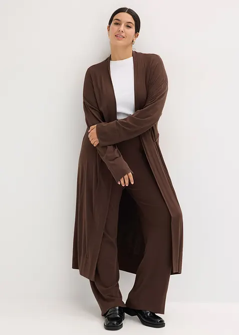 Stickad cardigan av mjuk viskosmix, bonprix