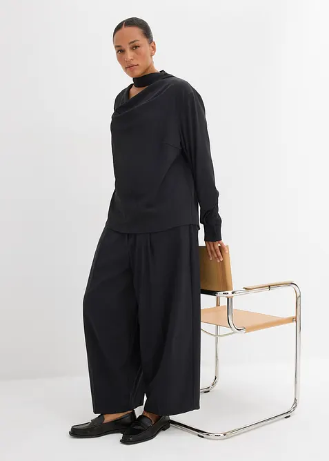 Blustopp i l&auml;tt gl&auml;nsande material, bonprix