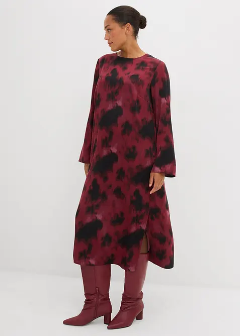 Midiklänning av satin, bonprix